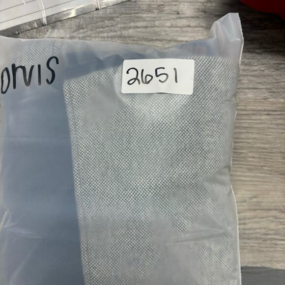 Orvis Gray Blue Orange Mens M 1/4 Zip Snap Mock Neck Pullover Signature Sweater‎ - Picture 8 of 10